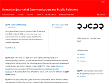 Tablet Screenshot of journalofcommunication.ro